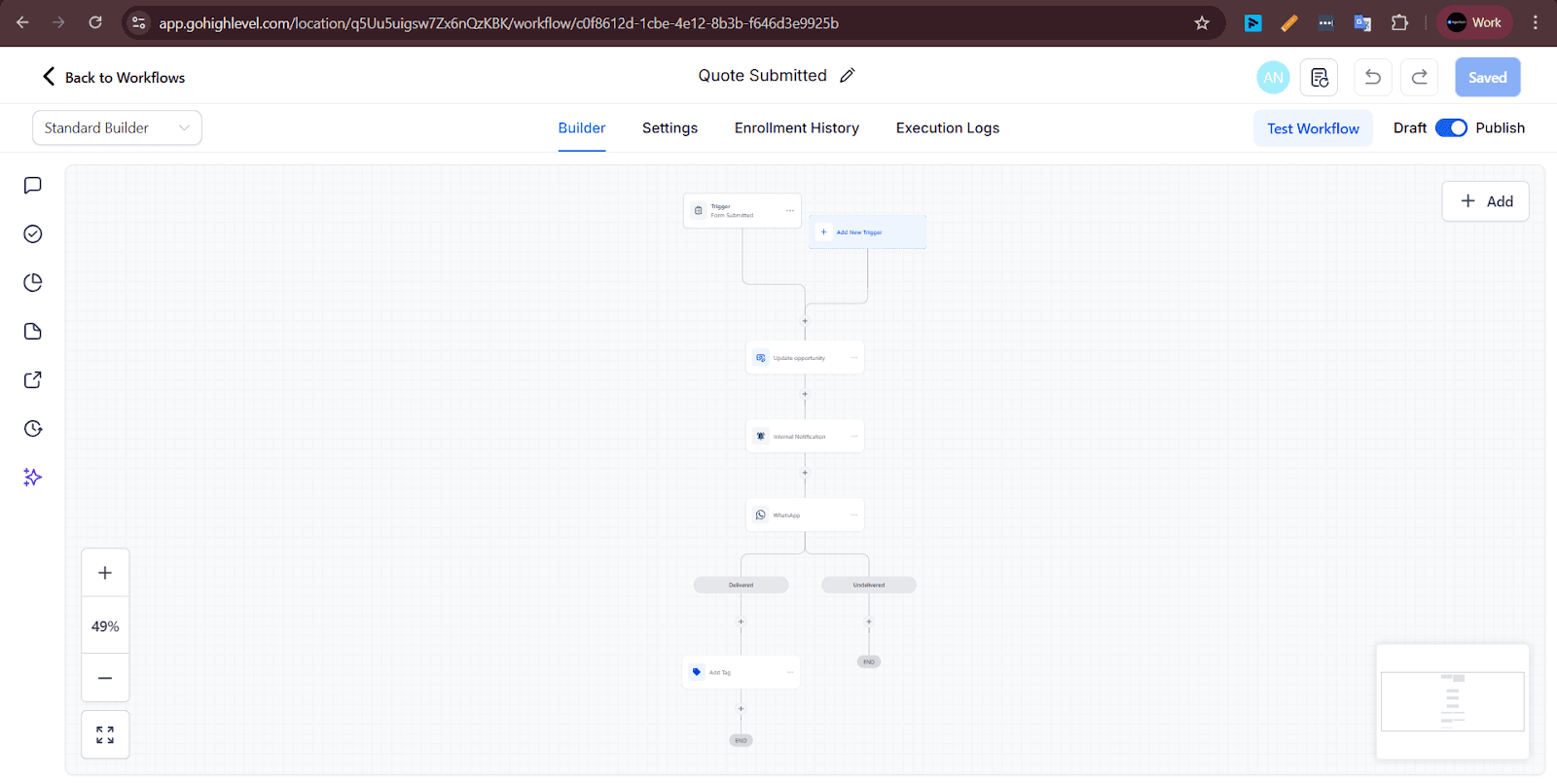 Win-back campaign workflow