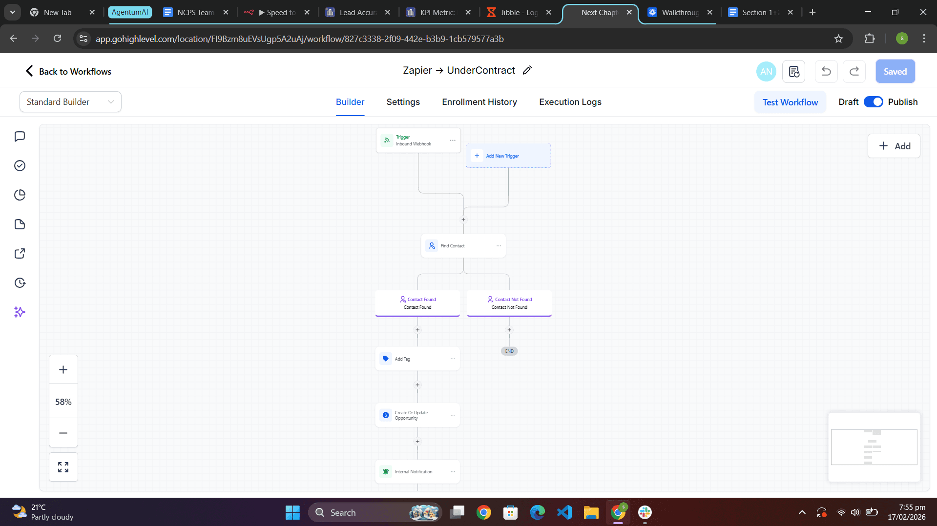 GHL pipeline and KPI integration